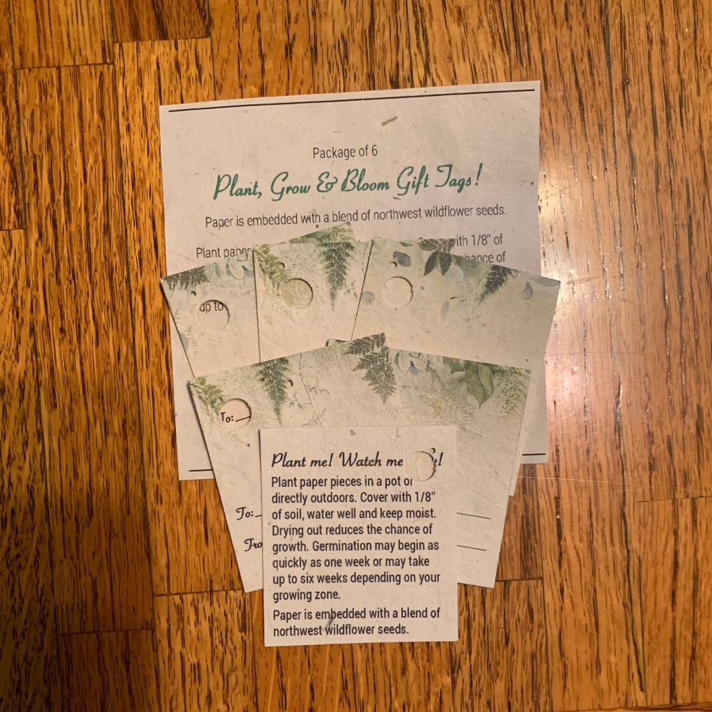 Unique Plantable Wildflower Gift Tags